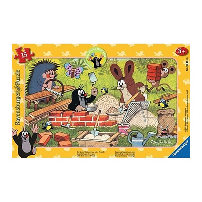 Ravensburger Der kleine Maulwurf Der kleine Maulwurf und seine Freunde Puzzle, 15 Teile