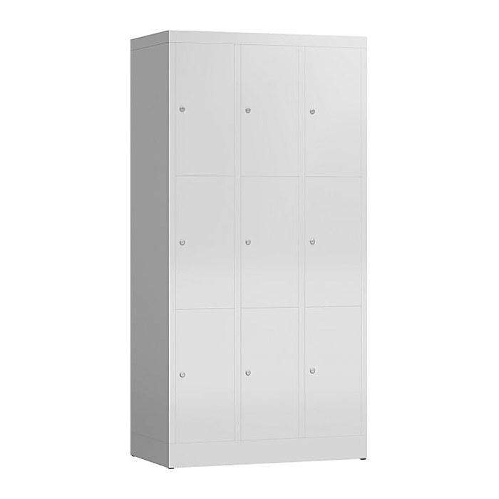 ClassiX Schließfachschrank lichtgrau X-520330, 9 Schließfächer 87,0 x 50,0 x 180,0 cm
