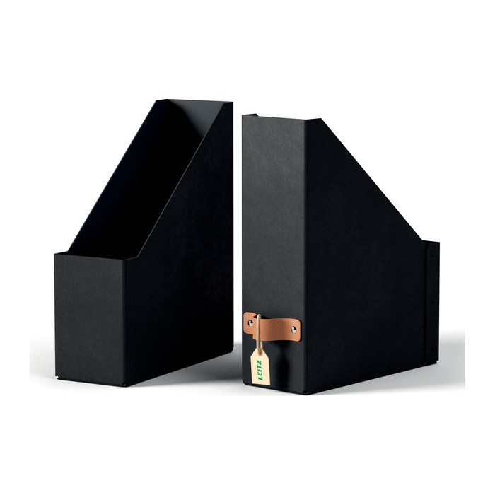 LEITZ Stehsammler Puro 24710095 schwarz Karton, DIN A4, 2 St.