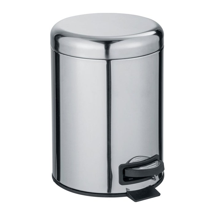 WENKO Leman Kosmetikeimer 5,0 l silber, glänzend, 1 St.