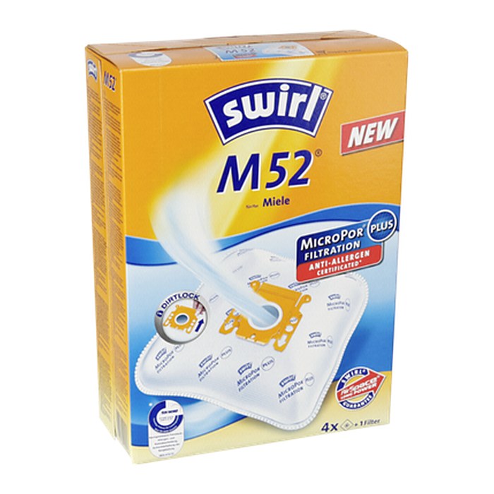 swirl® MicroPor® Plus M 52 Staubsaugerbeutel, 4 St.