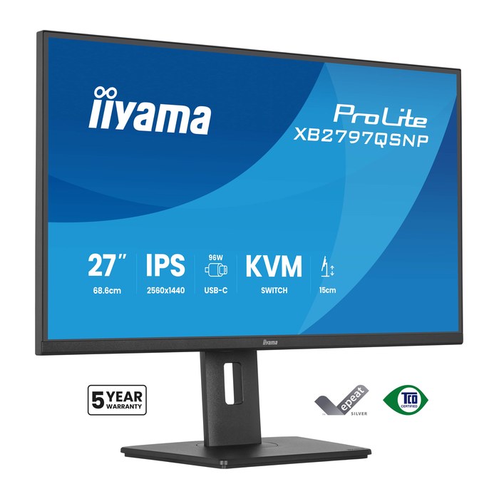 IIYAMA 68.6cm (27") XB2797QSNP-B1 16:9 HDMI+DP+USB-C+KVM