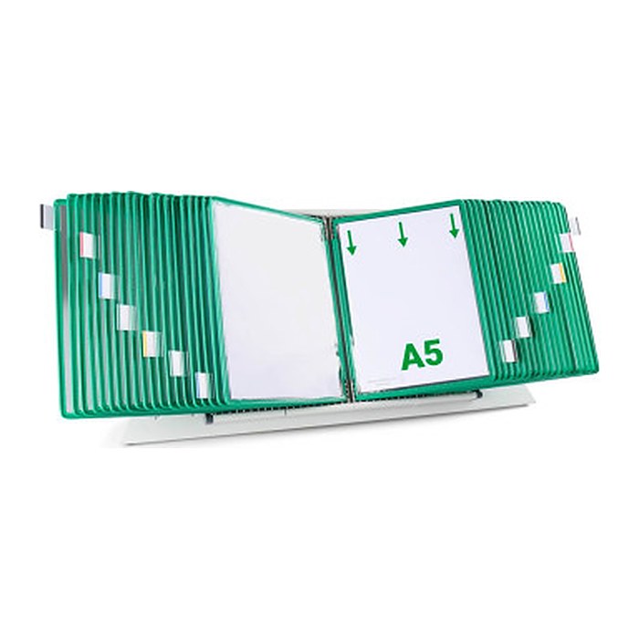 tarifold Sichttafelsystem 435405 DIN A5 grün mit 40 St. Sichttafeln, 1 St.