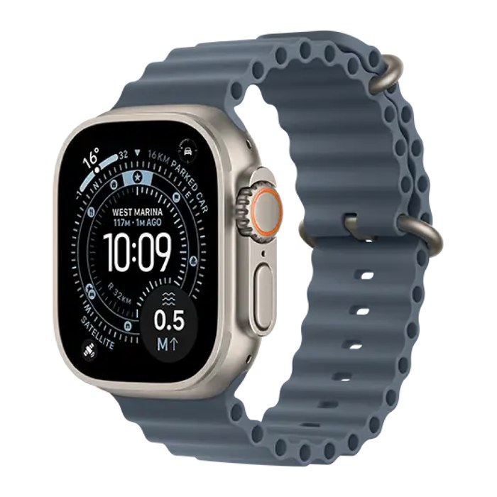 Apple Watch Ultra 3 Ocean Armband  maritimblau, natur