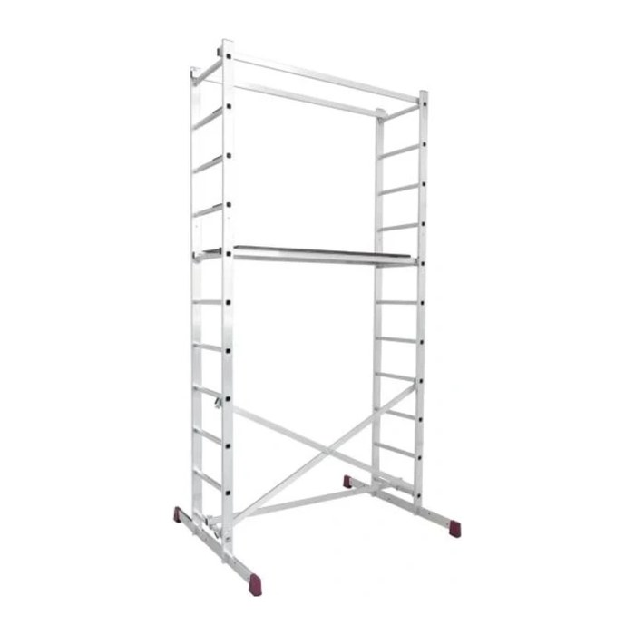 KRAUSE Stehleiter einseitig CORDA silber 7 Stufen, H: 220,0 cm