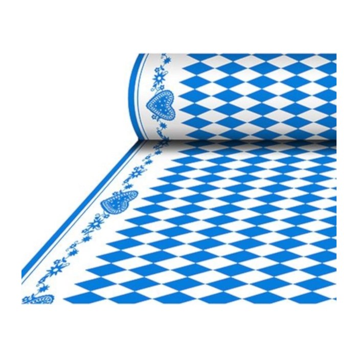 PAPSTAR Tischdecke 84501 blau, weiß 118,0 cm x 25,0 m, 1 Rolle