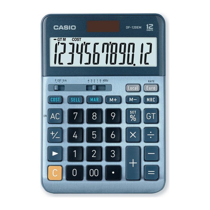CASIO DF-120EM Tischrechner blau