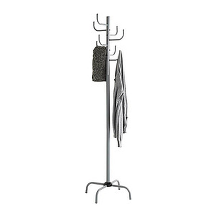 HAKU Möbel Kleiderständer 43700 grau Metall 8 Haken 37,0 x 180,0 cm, 1 St.