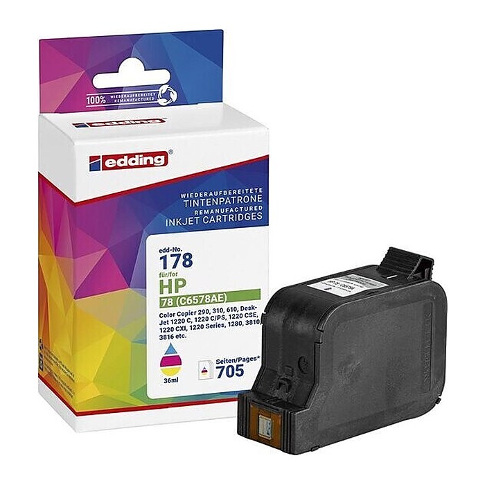 edding EDD-178 color Druckerpatrone kompatibel zu HP 78 (C6578A)