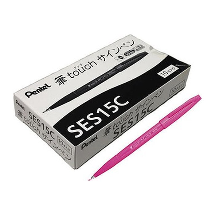 Pentel SES15C-P Brush-Pen rosa, 1 St.