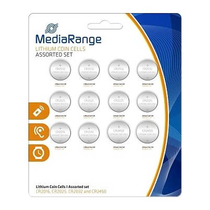 MediaRange Batterie Knopfzelle-Set Lithium 12Stk.