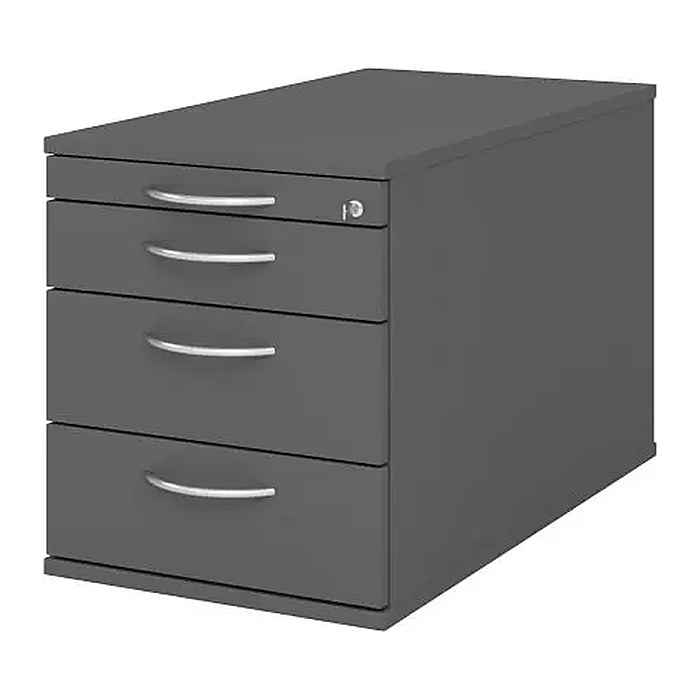 HAMMERBACHER TC30 Rollcontainer grafit 4 Auszüge 42,8 x 80,0 x 51,2 cm