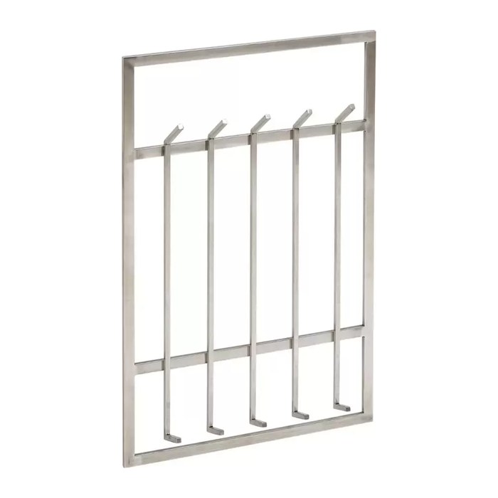 WOHNLING Wandgarderobe WL6.442 silber Metall 10 Haken 60,0 x 100,0 cm, 1 St.