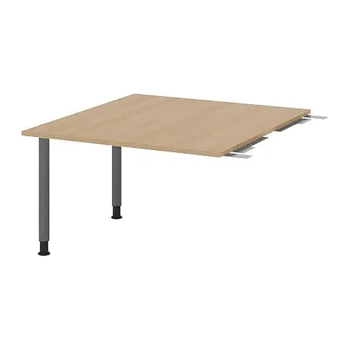 HAMMERBACHER Verbindungsplatte höhenverstellbar KT12C eiche, grafit rechteckig 120,0 x 130,0 x 72,0 - 74,0 cm