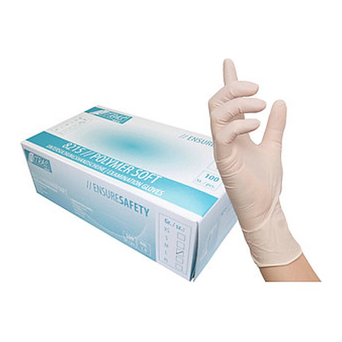 NITRAS MEDICAL unisex Einmalhandschuhe POLYMER SOFT weiß Größe M, 100 St.