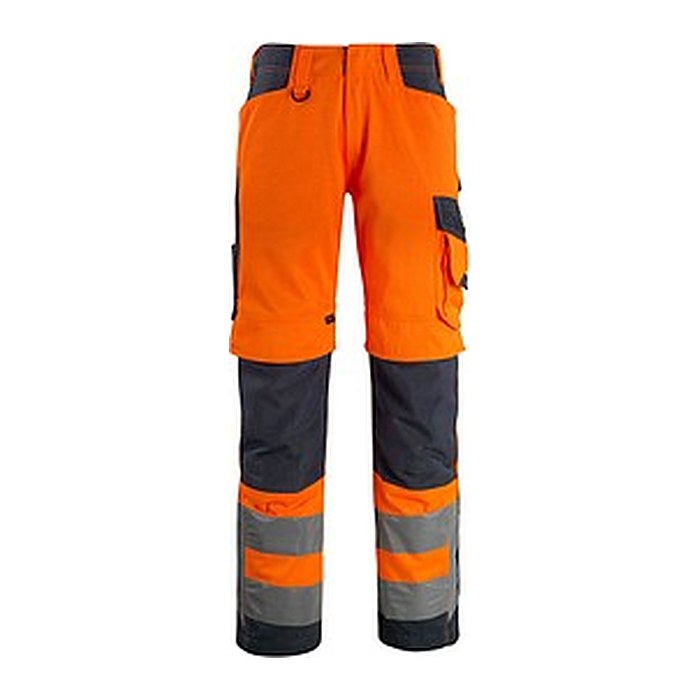 MASCOT® unisex Warnschutzhose Kendal orange, schwarzblau Größe 24