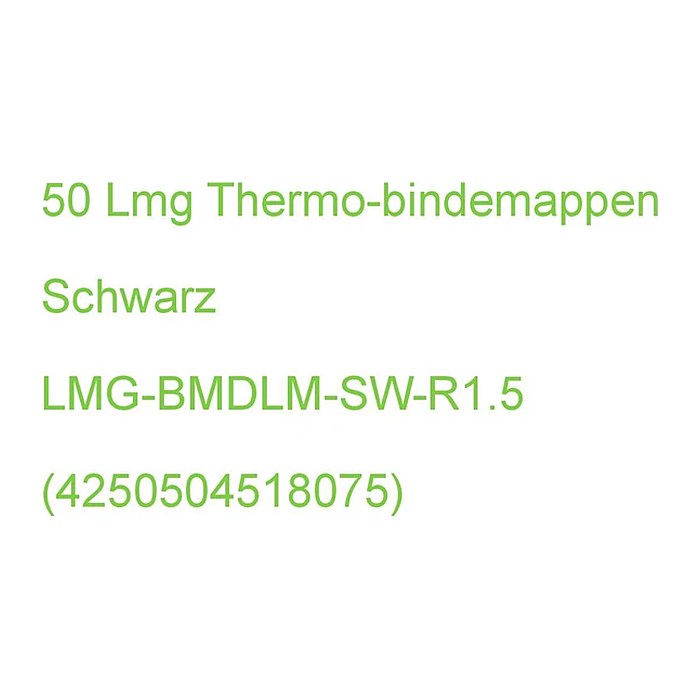 LMG Thermo-Bindemappen schwarz Lederkarton für 5 - 15 Blatt, 50 St.