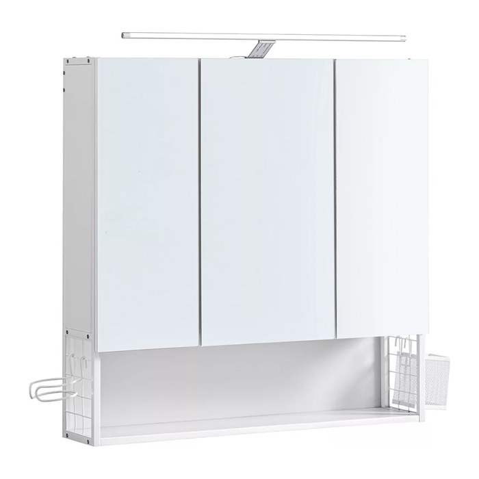 VASAGLE Spiegelschrank weiß 70,0 x 14,5 x 70,0 cm