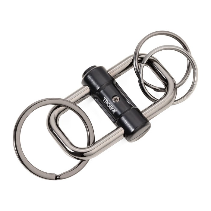 TROIKA Schlüsselanhänger 2-WAY KEY schwarz