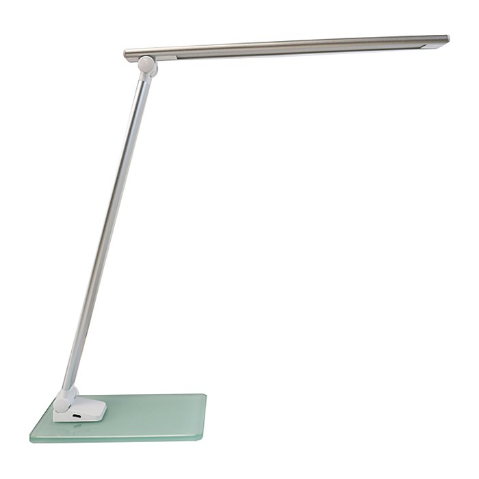unilux POPY LED LED-Schreibtischlampe weiß/metallgrau 6 W