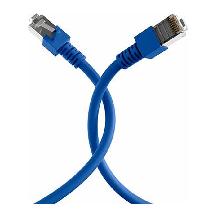 EFB RJ45 Patchkabel SF/UTP Cat.5e PVC CCA 25.00m blau