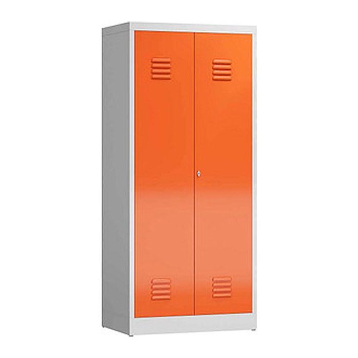 ClassiX Spind feuerrot, lichtgrau X-515714, 1 Schließfach 80,0 x 50,0 x 180,0 cm