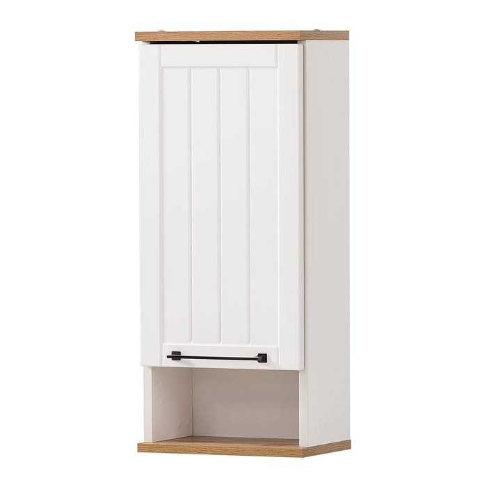 MÖBELPARTNER Bad-Hängeschrank Jelda 154139 eiche landhaus, weiß 30,3 x 32,6 x 180,9 cm