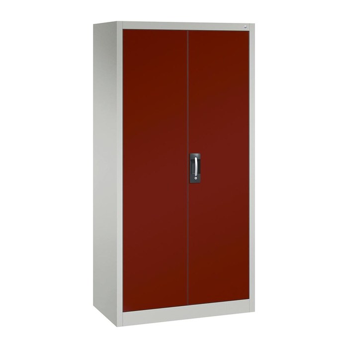 CP Stahlschrank C 2000 Acurado 9480-000 S10589 lichtgrau, rubinrot 4 Fachböden 120,0 x 50,0 x 195,0 cm, aufgebaut, 1 St.