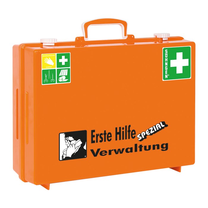 SÖHNGEN Erste-Hilfe-Koffer SPEZIAL Verwaltung DIN 13157 + Erweiterung orange