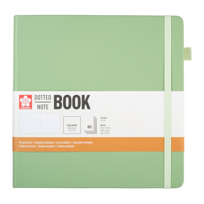 Sakura Notizbuch quadratisch punktkariert, pale patina Hardcover 160 Seiten, 1 St.