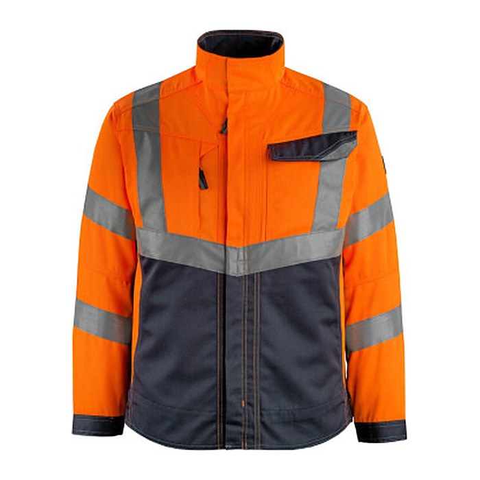 MASCOT® unisex Warnjacke Oxford  orange, schwarzblau Größe 4XL