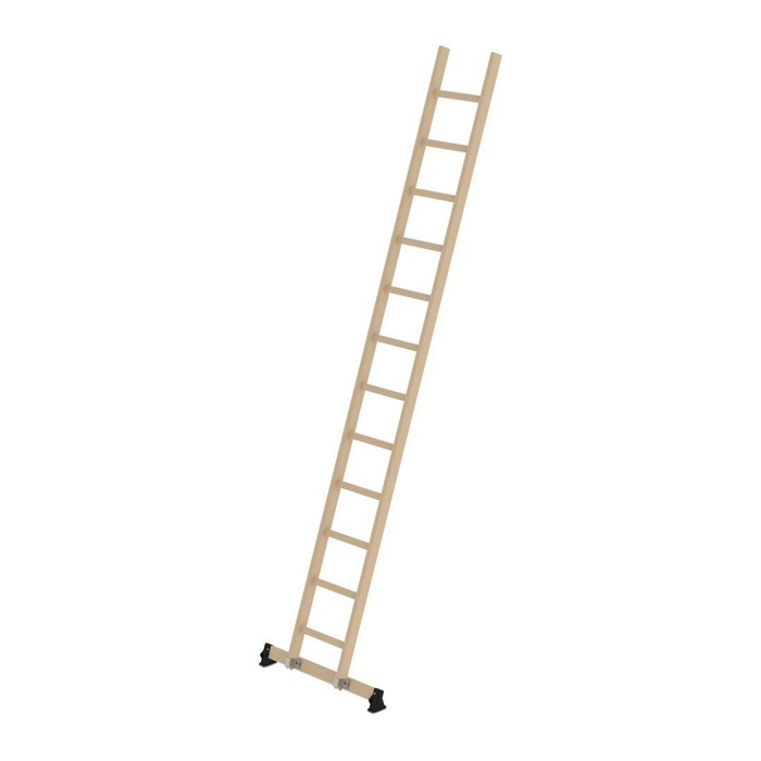 MUNK Anlegeleiter 33117 natur 12 Sprossen, H: 360,0 cm