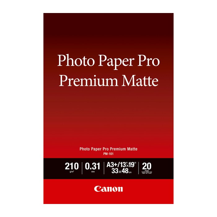 Canon Fotopapier PM-101 DIN A3+ matt 210 g/qm 20 Blatt