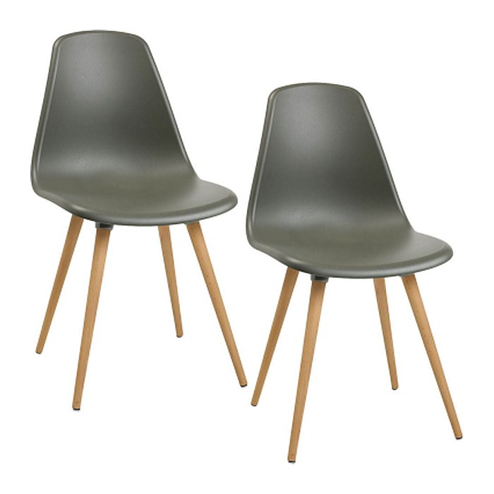 Topstar Schalenstühle T2020 FZ10BUG-2 grau Kunststoff, 2 St.