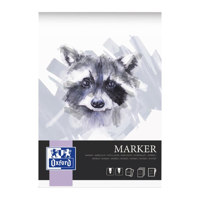 OXFORD Zeichenblock Marker DIN A4 180 g/qm, 15 Blatt, 1 St.
