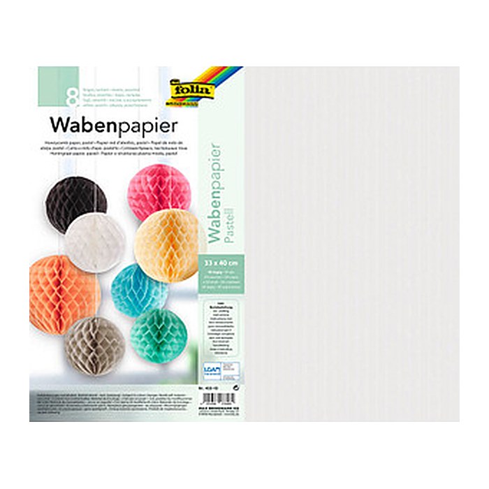folia Wabenpapier Pastell farbsortiert 500 St.