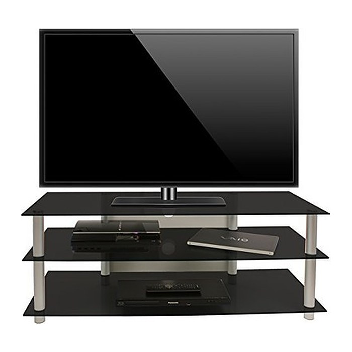VCM my media TV-Rack Zumbo silber, schwarzglas