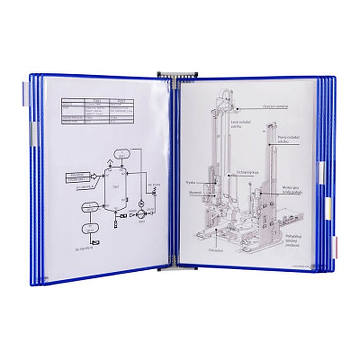 tarifold Wand-Sichttafelsystem 418101 DIN A3 blau mit 10 St. Sichttafeln, 1 St.