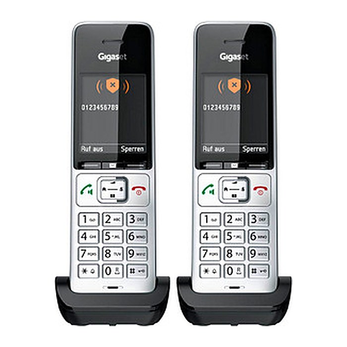 Gigaset COMFORT 500HX duo Zusatz-Mobilteile schwarz-silber, 2 St.
