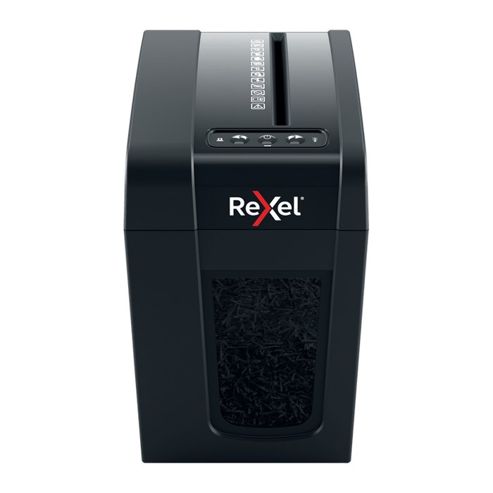 Rexel Secure X6-SL Aktenvernichter mit Partikelschnitt P-4, 4 x 40 mm, bis 6 Blatt, schwarz