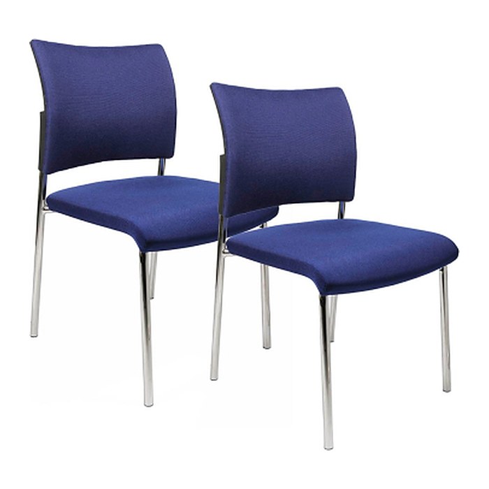 Topstar Besucherstühle Visit 10 NV190 G26 blau Stoff, 2 St.