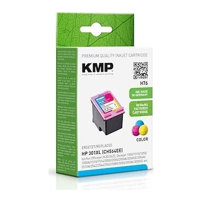 KMP H76 color Druckerpatrone kompatibel zu HP 301XL (CH564EE)