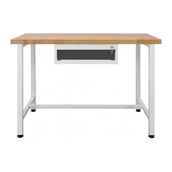 ADB Werkbank lichtgrau, anthrazitgrau 1 Schublade 120,0 x 60,0 x 84,0 cm