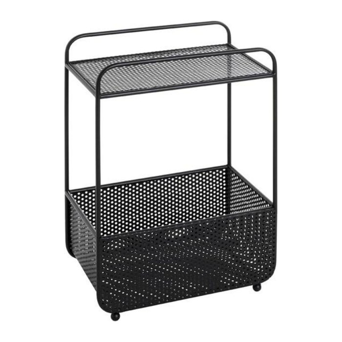 HAKU Möbel Beistelltisch rechteckig Metall schwarz 41,0 x 25,0 x 58,0 cm, 1 St.