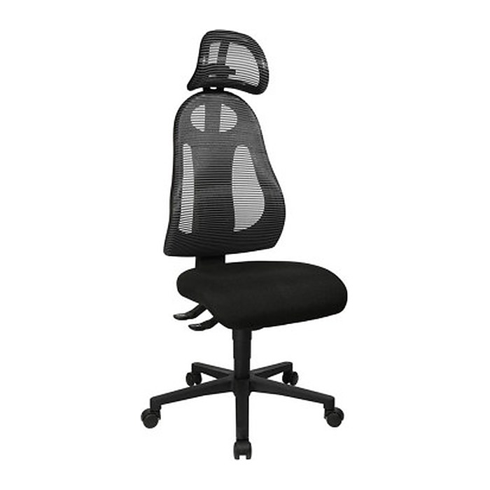 Topstar Bürostuhl Free Art mit Kopfstütze, FR100 G202X Stoff anthrazit, Gestell schwarz