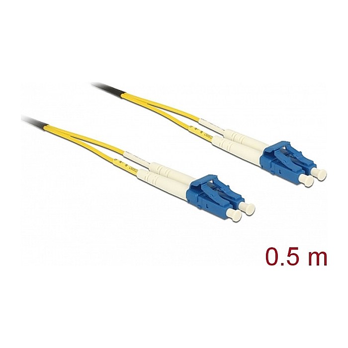 DELOCK Kabel LWL LC > LC Singlemode OS2 0,5m