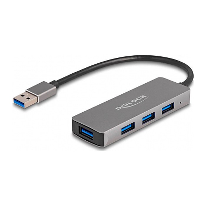 DeLOCK USB-Hub 4-fach grau