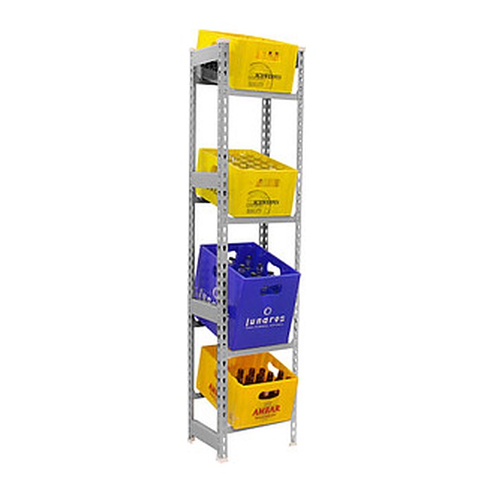Simonrack Getränkekistenregal SIMONBOTTLE 4 8425437119521 silber 40,0 x 30,0 x 200,0 cm
