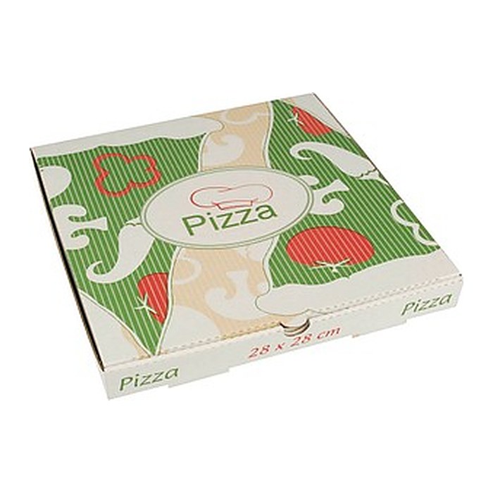 PAPSTAR Pizzakartons pure weiß, rot, grün, creme 28,0 x 28,0 cm, 100 St.