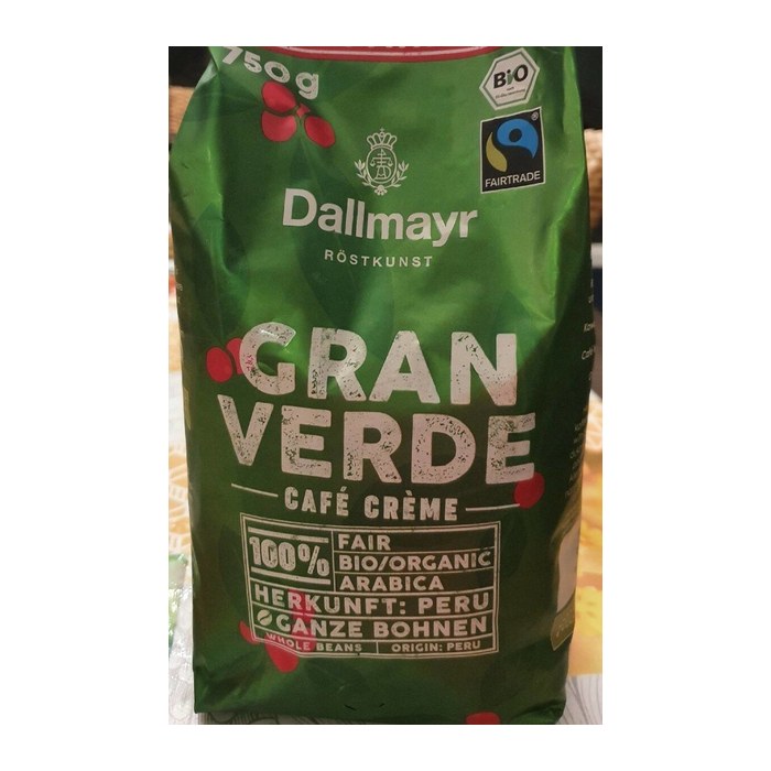 Dallmayr Crema d'Oro Organic Bio-Kaffeebohnen, Arabicabohnen 750 g